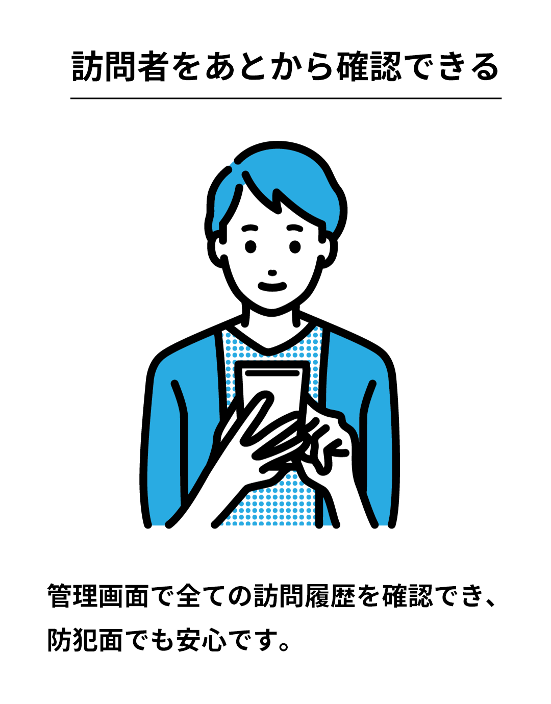 訪問者をあとから確認できる